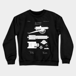 Gatling Gun Patent - 1862 Machine gun - PBpng Crewneck Sweatshirt